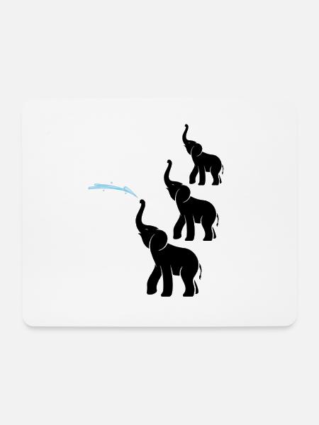 Elefanten Safari Afrika Elefant Wildnis Geschenk - Mousepad (Querformat) - Weiß