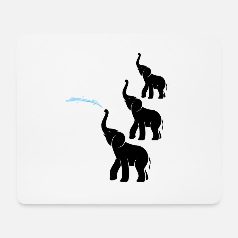 Elefanten Safari Afrika Elefant Wildnis Geschenk - Mousepad (Querformat) - Weiß