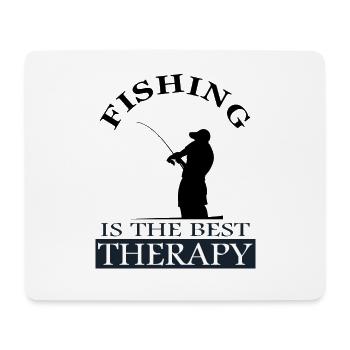 angeln fischen Fischerei Fischer Angler Geschenk - Mousepad (Querformat) - Weiß - Vorne