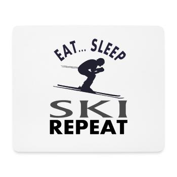 Ski Ski Skispringen Skispringen Station De Skihelm Cadeau - Tapis de souris (format paysage) - blanc - Devant