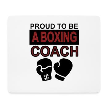 Fier entraîneur de boxe Gants de boxe Poing Poing - Tapis de souris (format paysage) - blanc - Devant