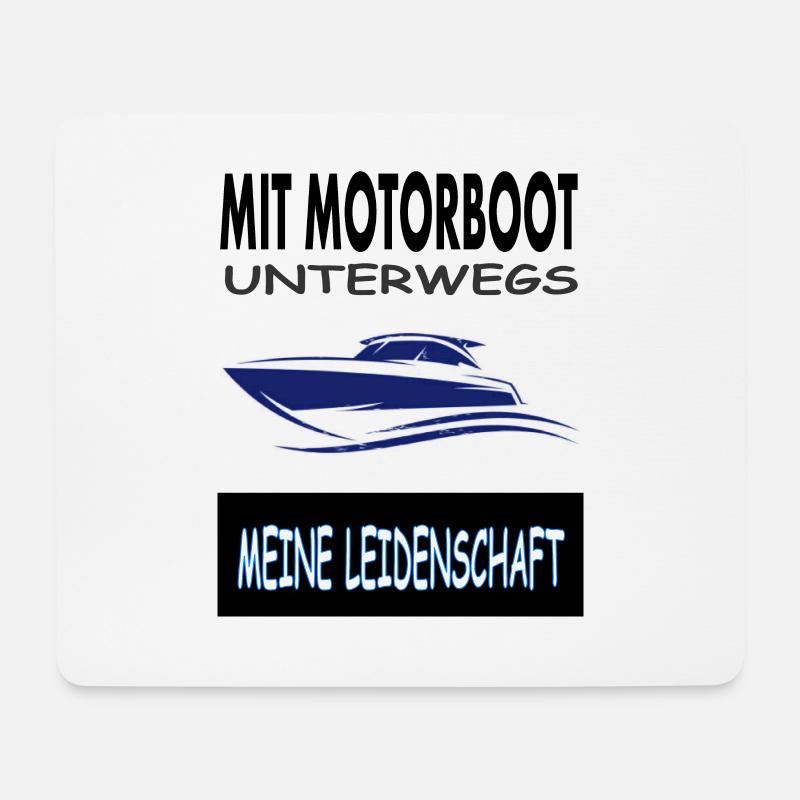 Mit Motorboot unterwegs Wassersport Geschenkidee - Mousepad (Querformat) - Weiß