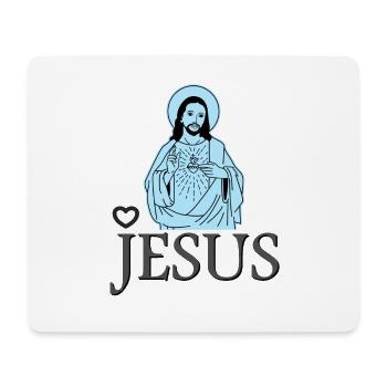 J’aime Jésus-Christ Cross Church Idée cadeau - Tapis de souris (format paysage) - blanc - Devant