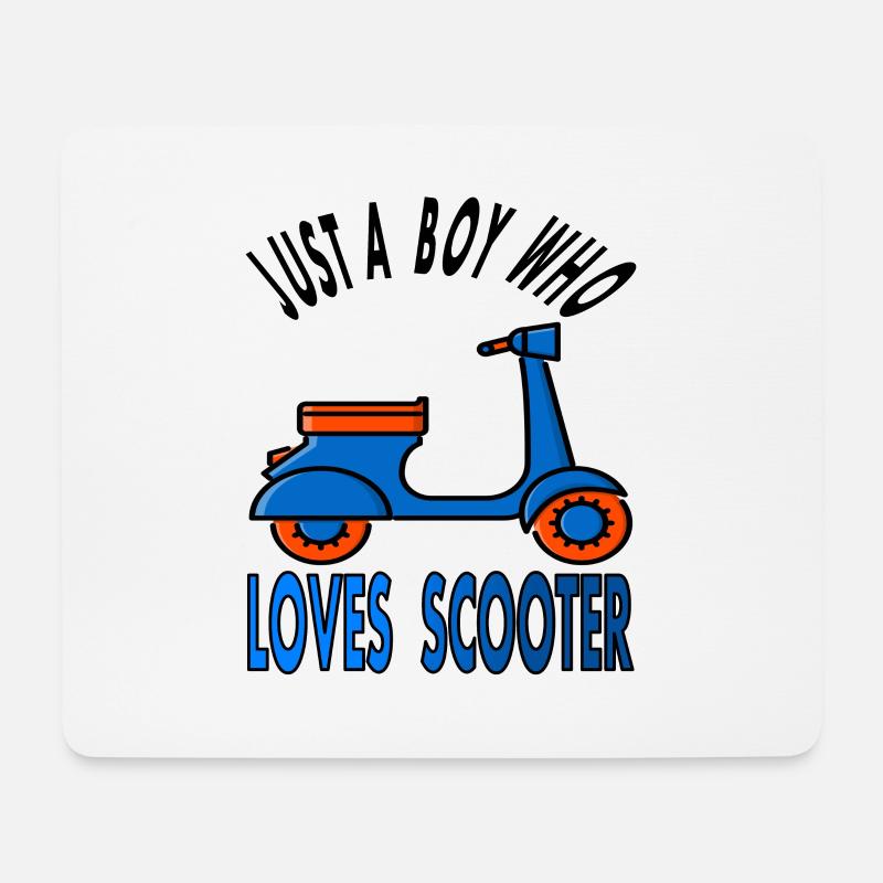 Rollerfahrer Rollerfahren Roller Scooter Geschenk - Mousepad (Querformat) - Weiß