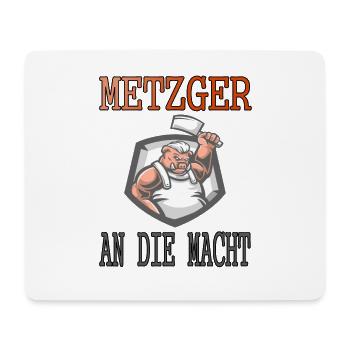 Metzger an die Macht Kuh schlachten Geschenkidee - Mousepad (Querformat) - Weiß - Vorne
