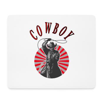 Cowboy Western Rodeo Ranch Cowboypferd Geschenk - Mousepad (Querformat) - Weiß - Vorne