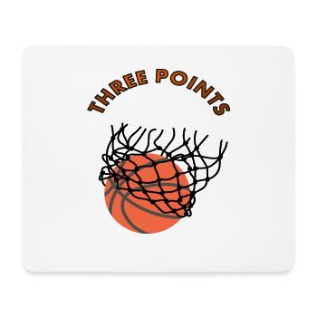 Les basketteurs jouent trois points - Tapis de souris (format paysage) - blanc - Devant