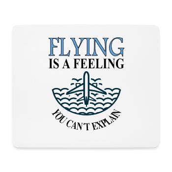 Flying is beautiful pilot pilot gift - Mouse Pad (horizontal) - white - Front