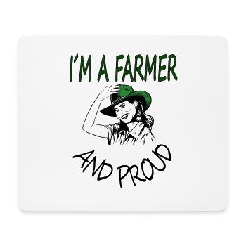 Je suis fier d’un agriculteur agriculteur agriculteur - Tapis de souris (format paysage) - blanc - Devant
