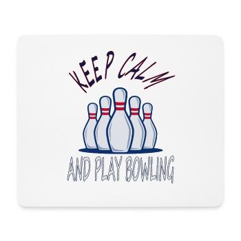 Bleib ruhig spiele Bowling kegeln Kegel Geschenk - Mousepad (Querformat) - Weiß - Vorne