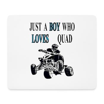 Pour garçon qui aime le quad quad - Tapis de souris (format paysage) - blanc - Devant