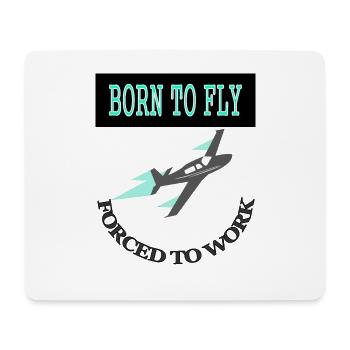 Ich bin geboren um fliegen Flugzeug Geschenkidee - Mousepad (Querformat) - Weiß - Vorne