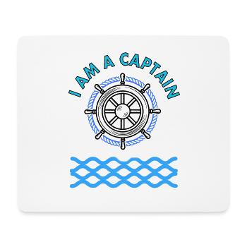 I am Captain Boat Captain Anchor Gift Idea - Mouse Pad (horizontal) - white - Front