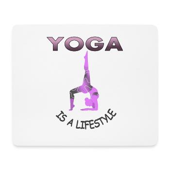 Yoga trainieren Entspannung Meditation Geschenk - Mousepad (Querformat) - Weiß - Vorne