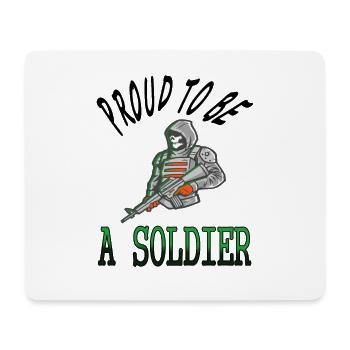 Je suis fier soldat militaire armée idée cadeau - Tapis de souris (format paysage) - blanc - Devant