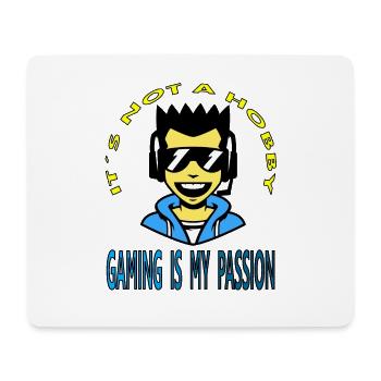 Gamer Gaming ist meine Leidenschaft Geschenkidee - Mousepad (Querformat) - Weiß - Vorne