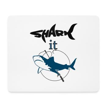 Gefährlicher Hai Fisch Meeresfisch Geschenkidee - Tapis de souris (format paysage) - blanc - Devant