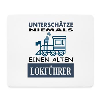 ich bin alter Lokführer Lokomotive fahren Geschenk - Mousepad (Querformat) - Weiß - Vorne