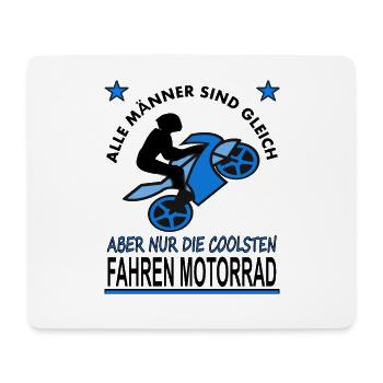 Motorrad fahren Motorradfahrer Motorradhelm gift - Mousepad (Querformat) - Weiß - Vorne