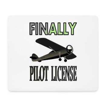 Enfin billet d’avion Fly Pilot Cadeau - Tapis de souris (format paysage) - blanc - Devant