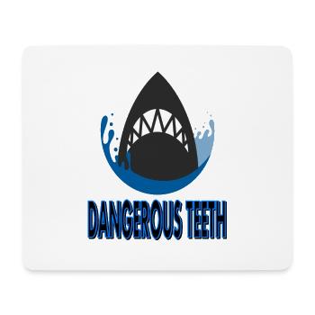 gefährliche Zähne von Hai Fisch Meer Geschenkidee - Mousepad (Querformat) - Weiß - Vorne