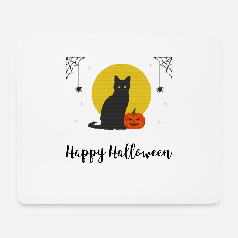 Halloween Celebrate Pumpkin Zombie Cat Gift Idea - Mouse Pad (horizontal) - white