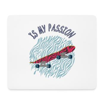 Skateboard ist meine Leidenschaft Longboard gift - Mousepad (Querformat) - Weiß - Vorne