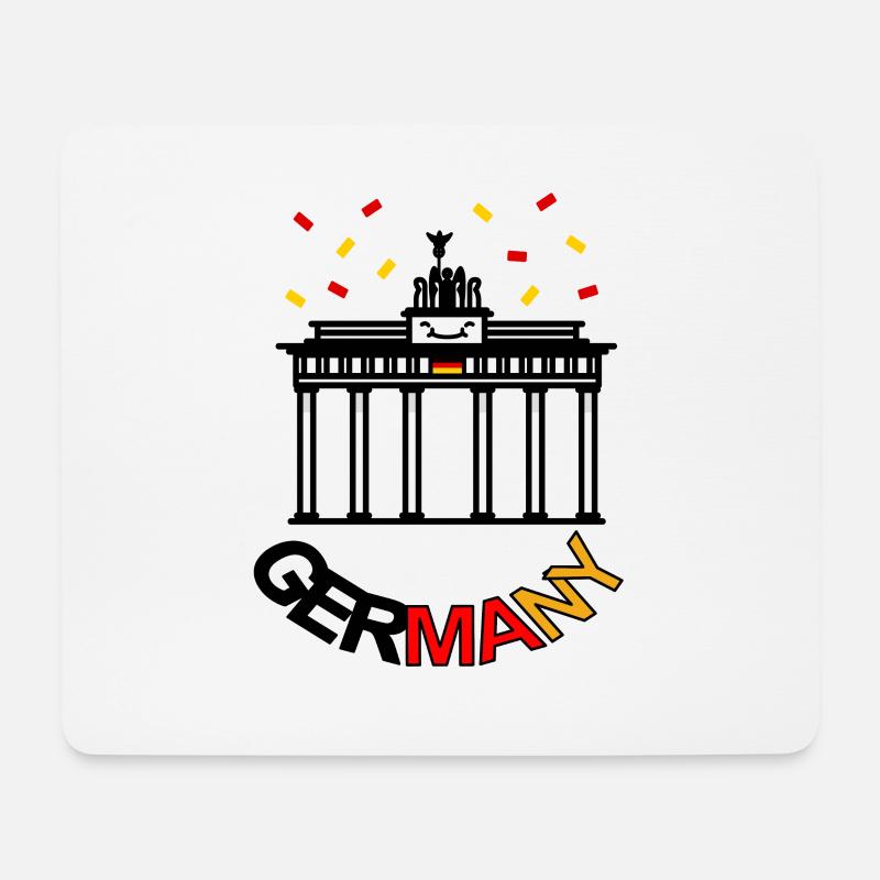 Deutschland Berlin Deutscher deutsche Flagge - Mousepad (Querformat) - Weiß