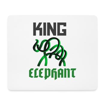 König Elefant Elefanten Wildtier Tiere Geschenk - Mousepad (Querformat) - Weiß - Vorne
