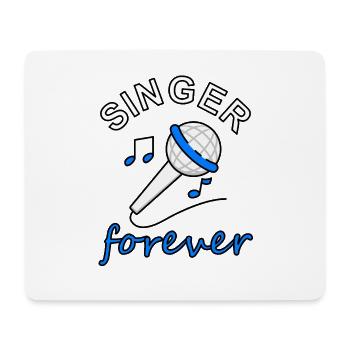 Sänger Microfon Microphon singen Musik Geschenk - Mousepad (Querformat) - Weiß - Vorne