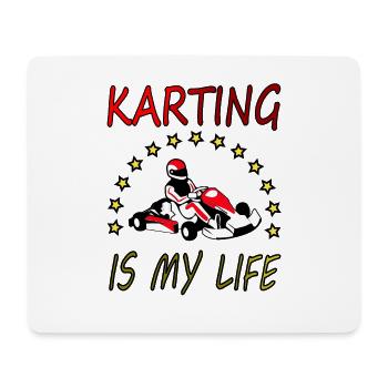 Karting Kart fahren Kartfahren Rennfahrer Geschenk - Mousepad (Querformat) - Weiß - Vorne