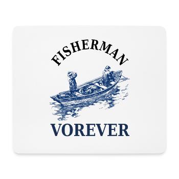 Angeln Fischer Fischfang Geschenkidee Fischerei - Mousepad (Querformat) - Weiß - Vorne