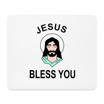 Jesus Christ bless you Bible Church Gift Idea - Mouse Pad (horizontal) - white - Front