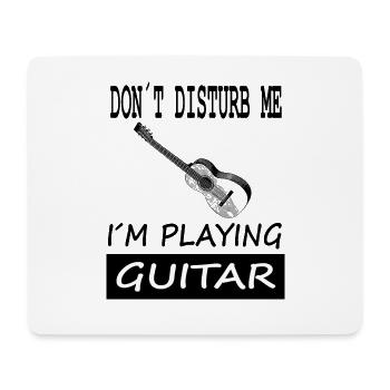 Guitar Playing Guitar Player Musical Instrument - Mouse Pad (horizontal) - white - Front