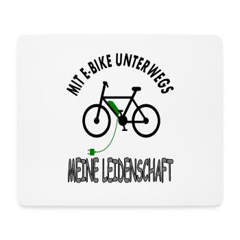 E Bike fahren ist meine Leidenschaft Geschenkidee - Mousepad (Querformat) - Weiß - Vorne