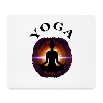 I Love Yoga Relaxation Meditation Gift Idea - Mouse Pad (horizontal) - white - Front