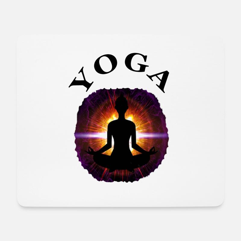 ich liebe Yoga Entspannung Meditation Geschenkidee - Mousepad (Querformat) - Weiß