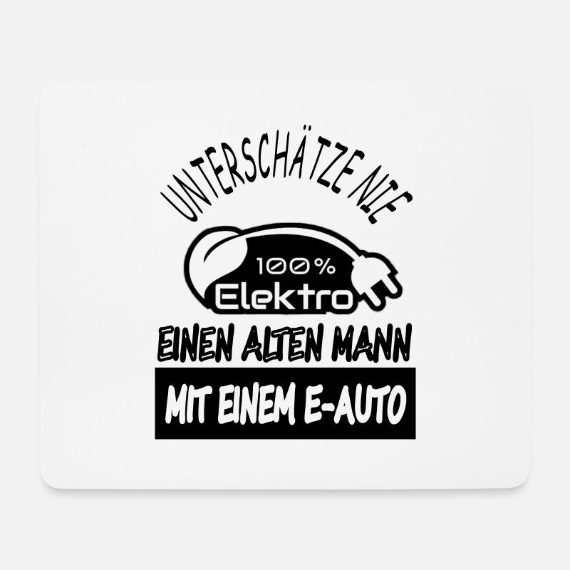 E-Auto Elekro-auto fahren E-Auto Fahrer Geschenk - Mousepad (Querformat) - Weiß