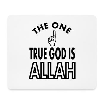 Gott ist einzig Religion Gott ist allmächtig - Mousepad (Querformat) - Weiß - Vorne