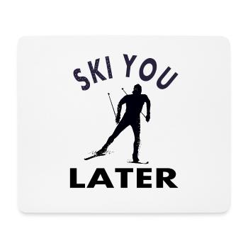 Skiing Ski Resort Ski Jumping Ski Goggles Gift - Mouse Pad (horizontal) - white - Front
