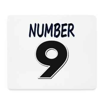 Numéro 9 Numéro 9 Numéro Neuf Cadeau du 9e anniversaire - Tapis de souris (format paysage) - blanc - Devant