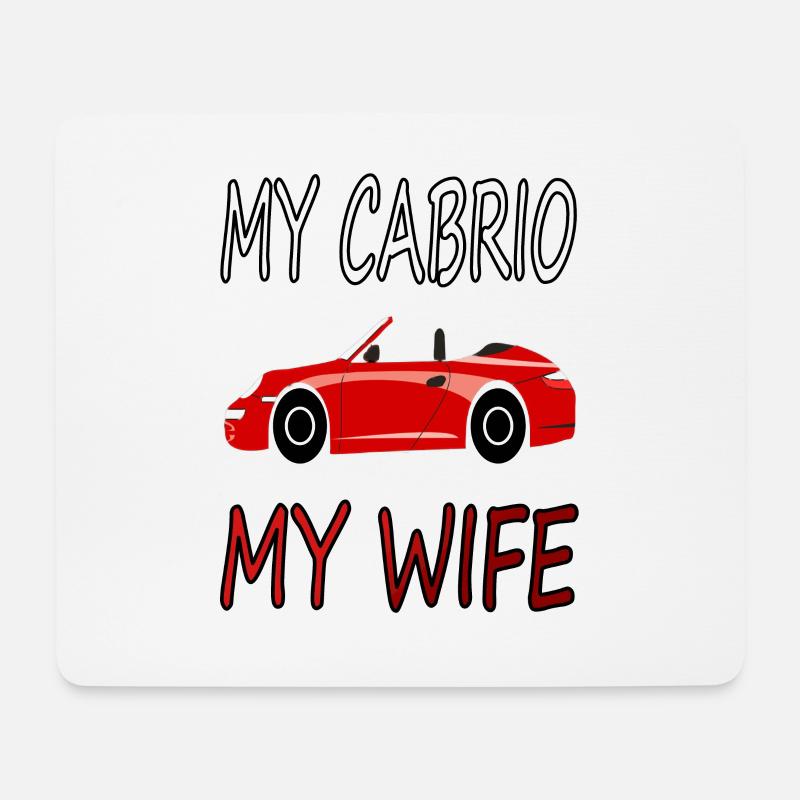 Driving a convertible convertible driver saying gift idea - Mouse Pad (horizontal) - white