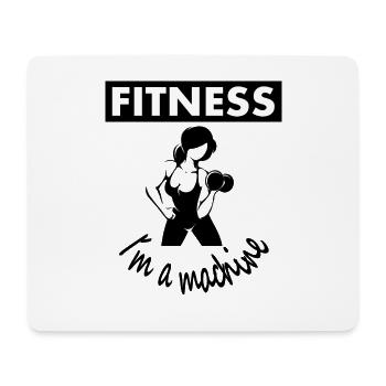 Fitness Gym Dumbbell Weight Gift Idea - Mouse Pad (horizontal) - white - Front