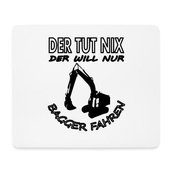 Bagger fahren Baggerfahrer Baustelle Geschenkidee - Mousepad (Querformat) - Weiß - Vorne