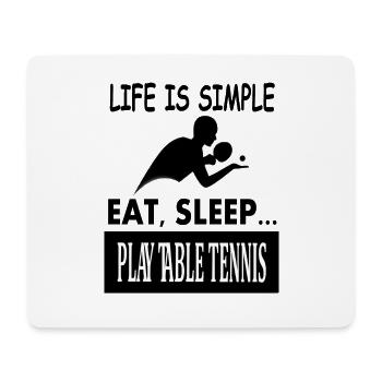 Tennis de table Jouer Joueur de tennis de table Cadeau - Tapis de souris (format paysage) - blanc - Devant