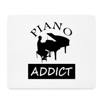 Piano süchtig Klavier Musikinstrument Geschenkidee - Mousepad (Querformat) - Weiß - Vorne