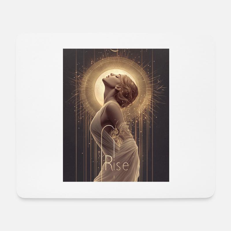 Rise - Mousepad (Querformat) - Weiß