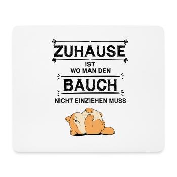 Zuhause ist Katze faul - Mousepad (Querformat) - Weiß - Vorne
