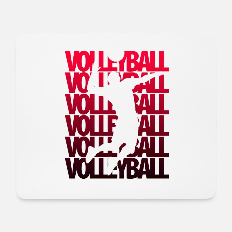 Volleyball Team - Mousepad (Querformat) - Weiß