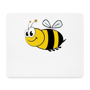 big fat bee - Mouse Pad (horizontal) - white - Front